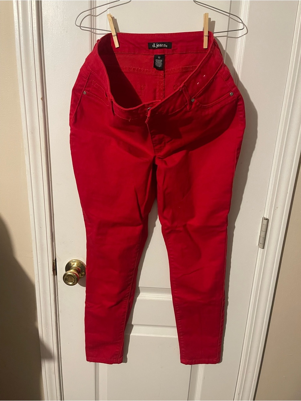 d. jeans Red Slim-Fit Pants